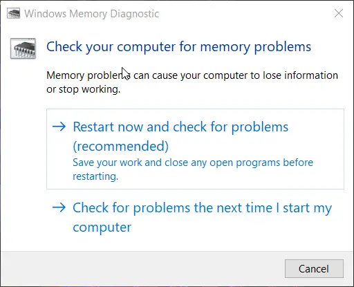 Diagnóstico de memoria de Windows win32kfull.sys
