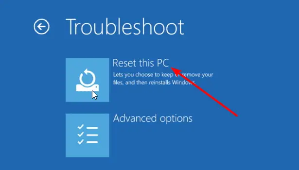 restablecer el círculo giratorio de Windows 10