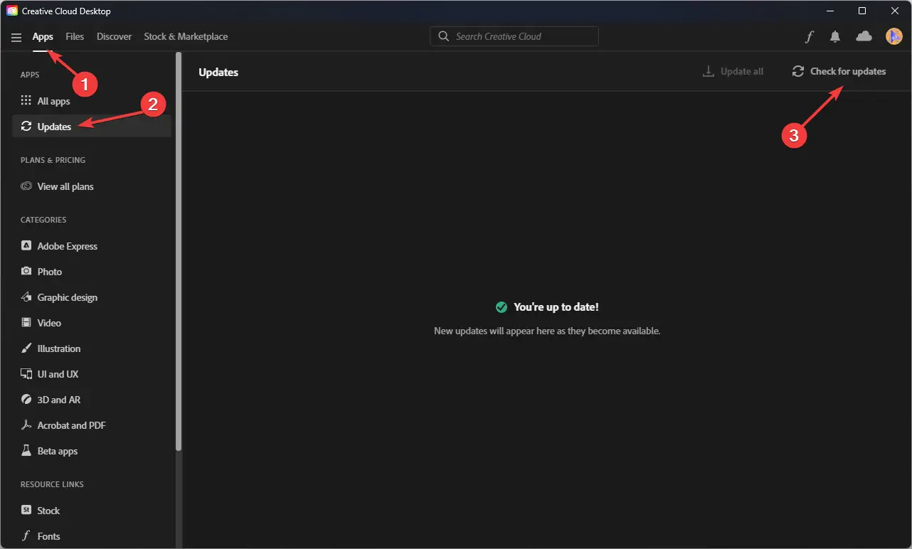 Actualizaciones de aplicaciones: Adobe Illustrator sigue bloqueando Windows 11