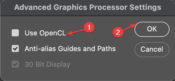 openCL - Photoshop no usa GPU