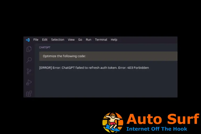 Solución: ChatGPT no pudo actualizar el token de autenticación 403 prohibido