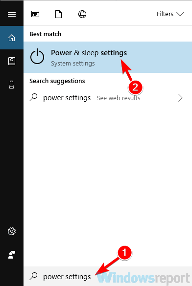 La computadora portátil con Windows 10 se duerme después de 2 minutos
