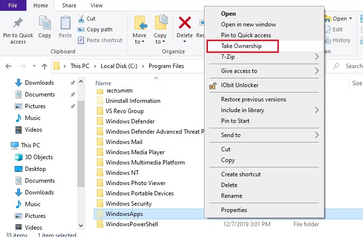 Carpeta WindowsApps: cómo encontrarla y acceder a ella