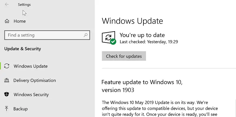 Actualice su PC si la unidad iCloud de Windows 10 no se sincroniza