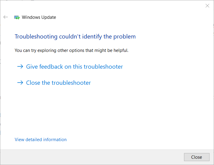 Solucionador de problemas de Windows Update Error de actualización de Windows 0xc190011f