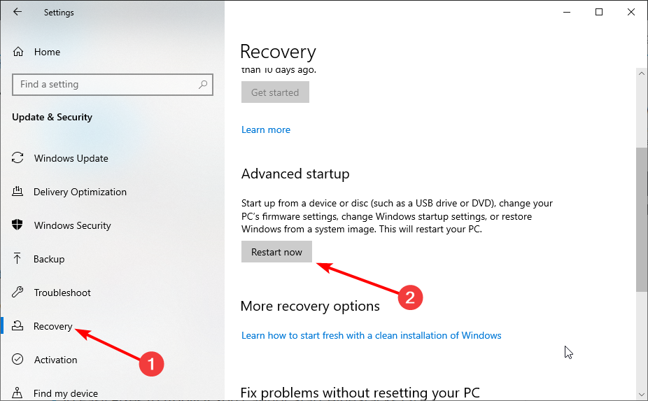 reiniciar ahora Windows 10 se reinicia en lugar de apagarse