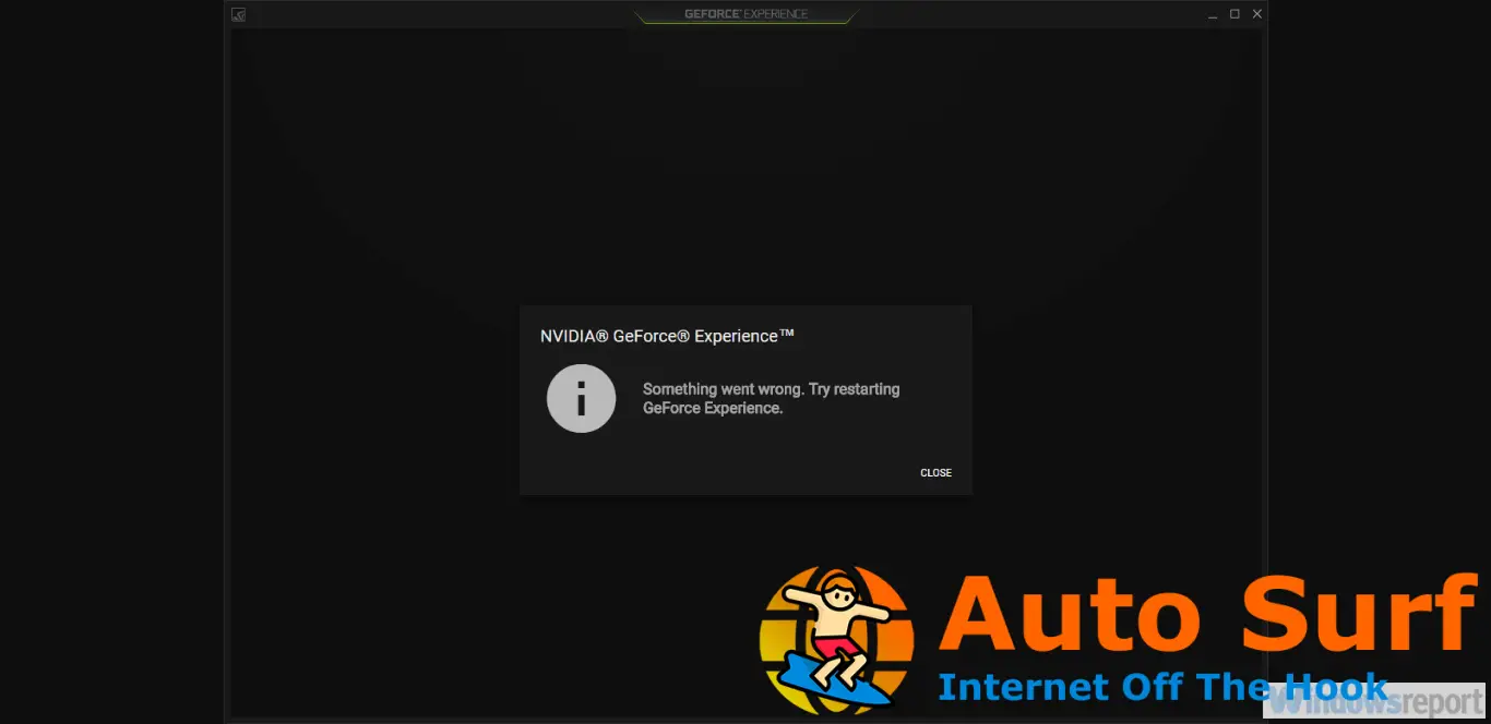 [Fixed] Experiencia NVIDIA GeForce: Algo salió mal