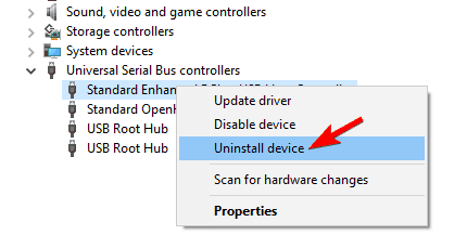 USB no funciona Windows Code 43 administrador de dispositivos dispositivo de desinstalación 