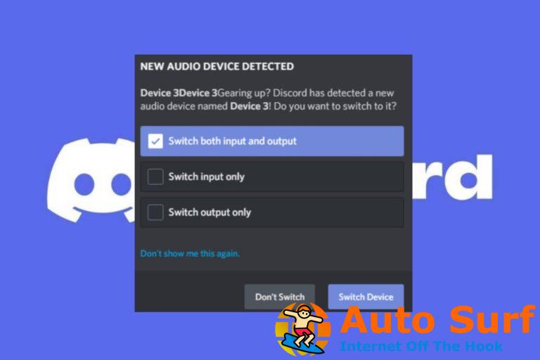 Solución: Discord sigue pidiendo cambiar el dispositivo de audio