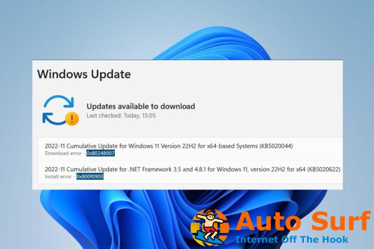 0x80248007 Error de actualización de Windows en Windows 11 [Fix]