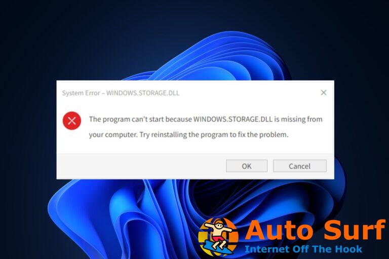 7 formas de reparar el bloqueo de Windows.storage.dll en su PC con Windows