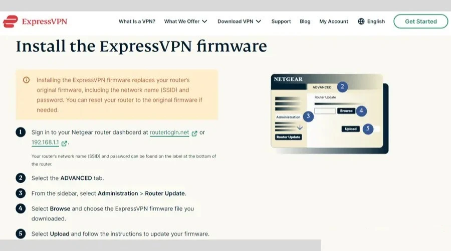 instrucciones de configuración del enrutador express vpn