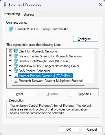 Propiedades de Ethernet: nuestros servidores no pueden procesar madden 23
