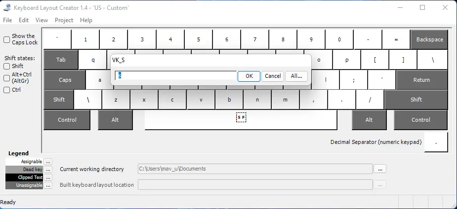diseño de teclado de ventana de tecla personalizada windows 11