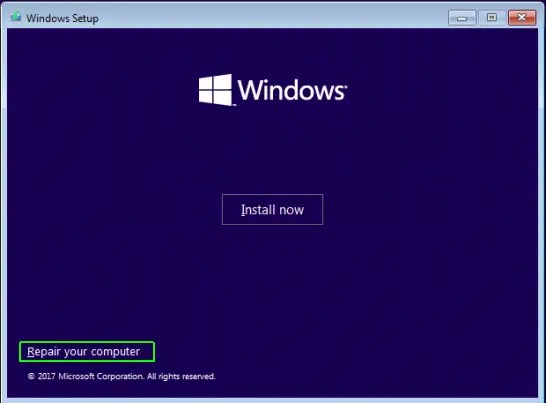 Repare su computadora Total de instalaciones de Windows identificadas: 0