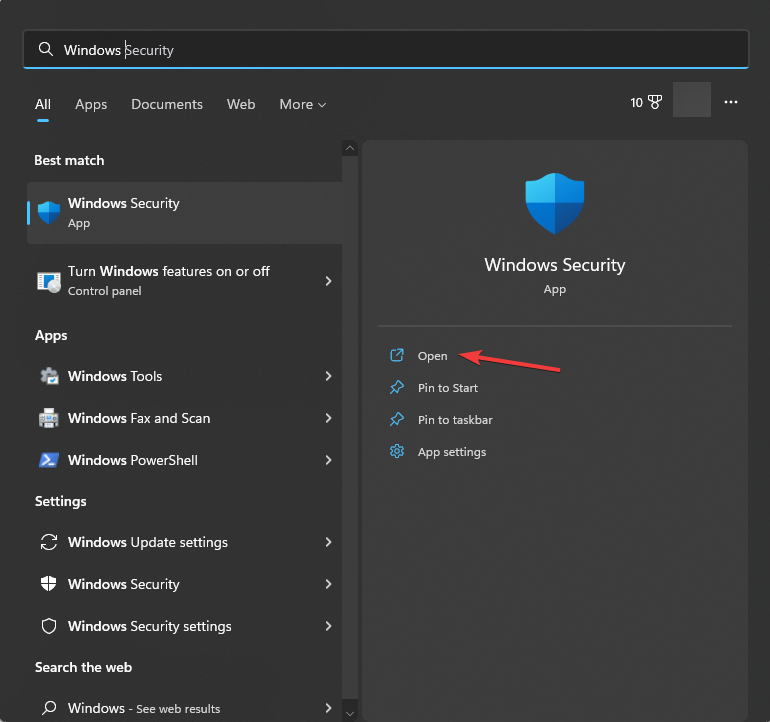 Seguridad de Windows abre la clave de Windows AMDRSServ.exe