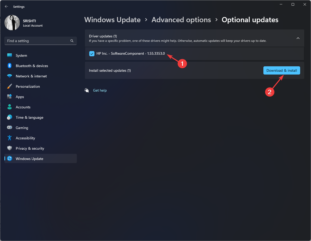 Windows Actualizaciones Opciones avanzadas Klif.sys