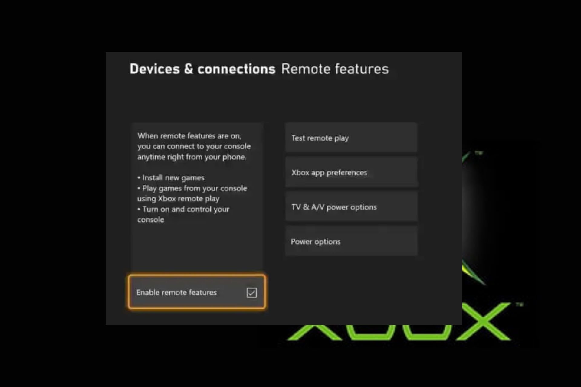 Xbox Remote Play no funciona