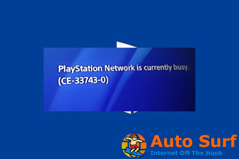 CE-33643-0 Error de Playstation: Cómo arreglar su conexión
