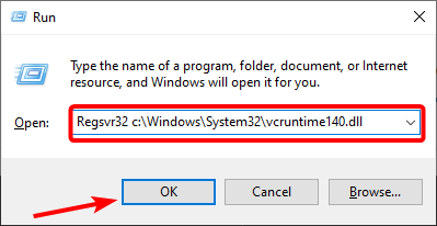 Error de aplicación regsvr Accelerometerst.exe Windows 10
