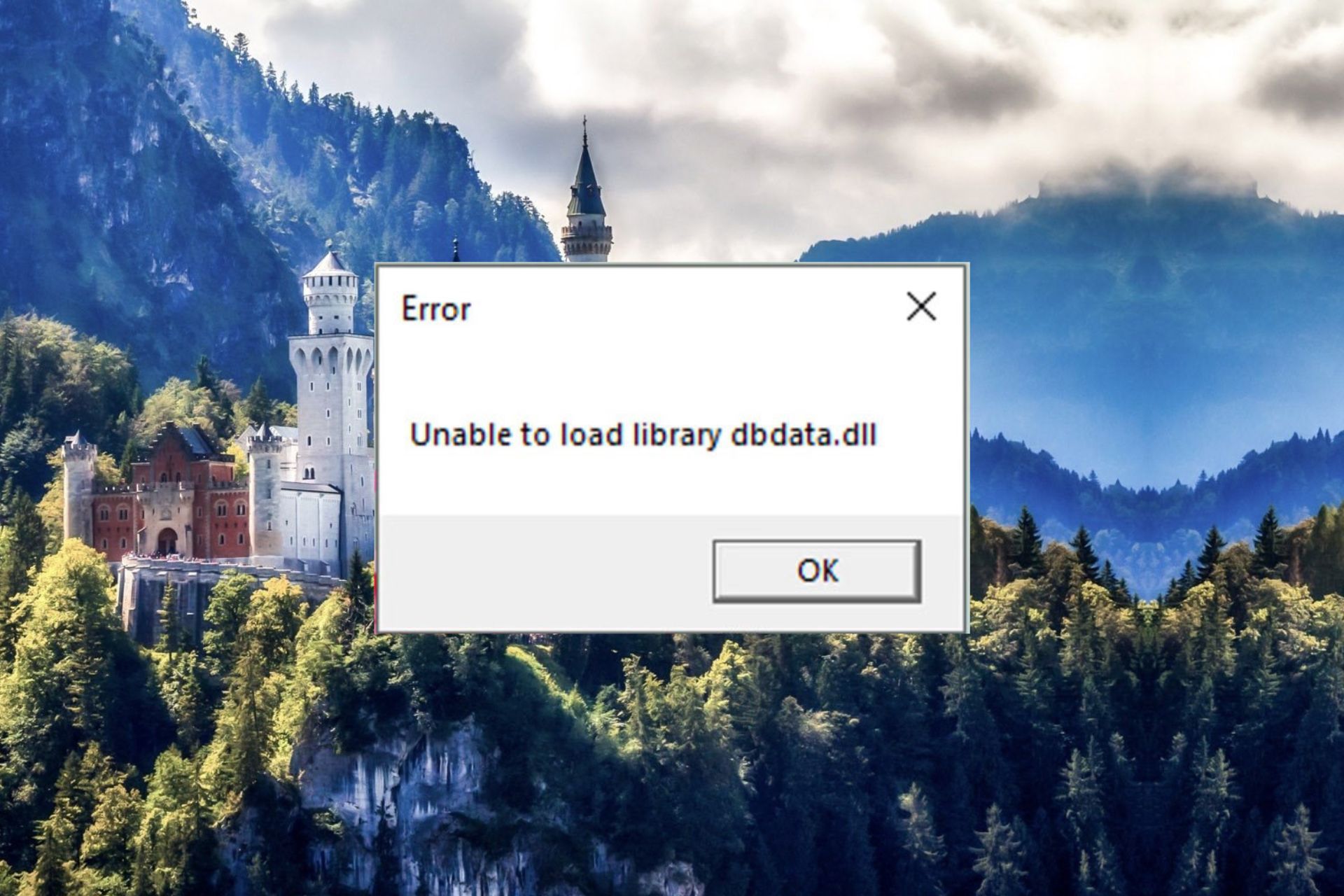 No se puede cargar la biblioteca dbdata.dll