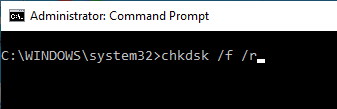 Error de página cHKDSK en el área no paginada en Windows 10