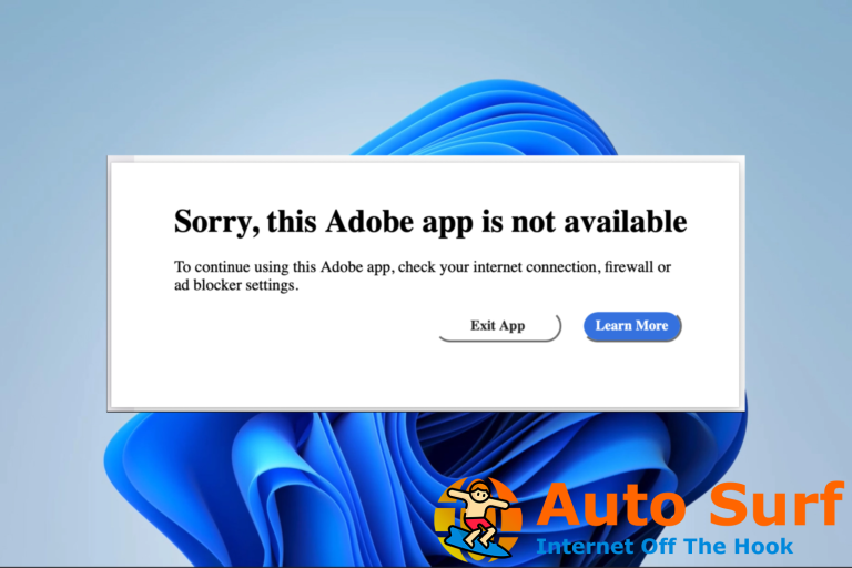 Lo sentimos, esta aplicación de Adobe no está disponible [Error Fix]