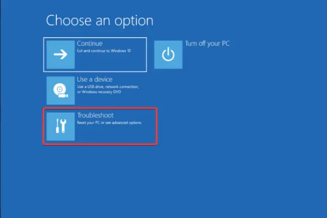 Elija una opción - Solución de problemas: arranque seguro habilitado pero no activo Windows 11