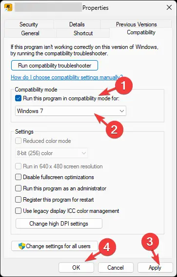 Modo de compatibilidad de Windows 7 