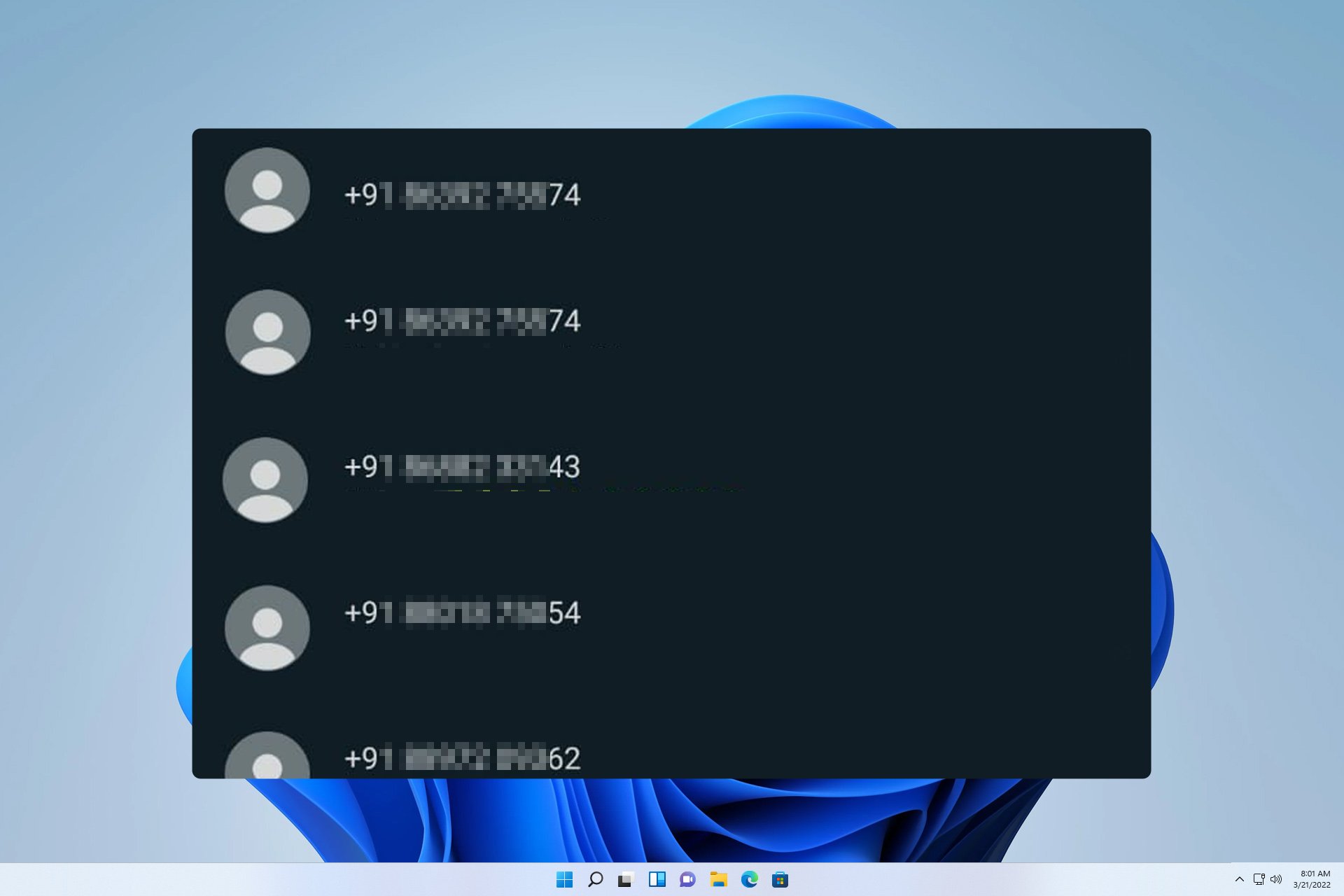 Whatsapp no ​​muestra los nombres de los contactos