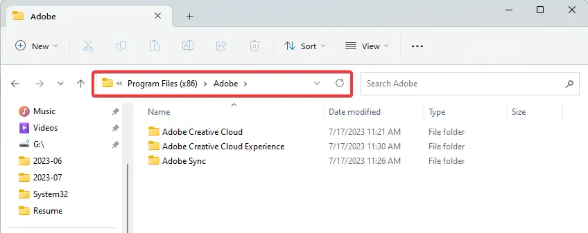las versiones anteriores de adobe creative cloud no se muestran