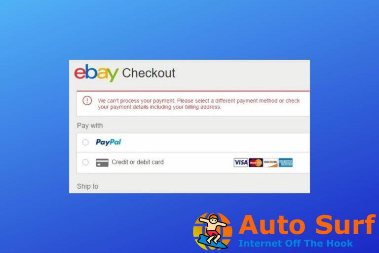 ¿Ebay no acepta pagos con tarjeta de crédito?  Prueba nuestros métodos