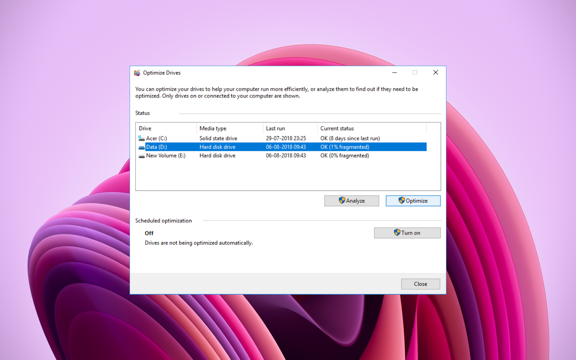 8 formas de arreglar el desfragmentador de disco no se ejecutará en Windows 10