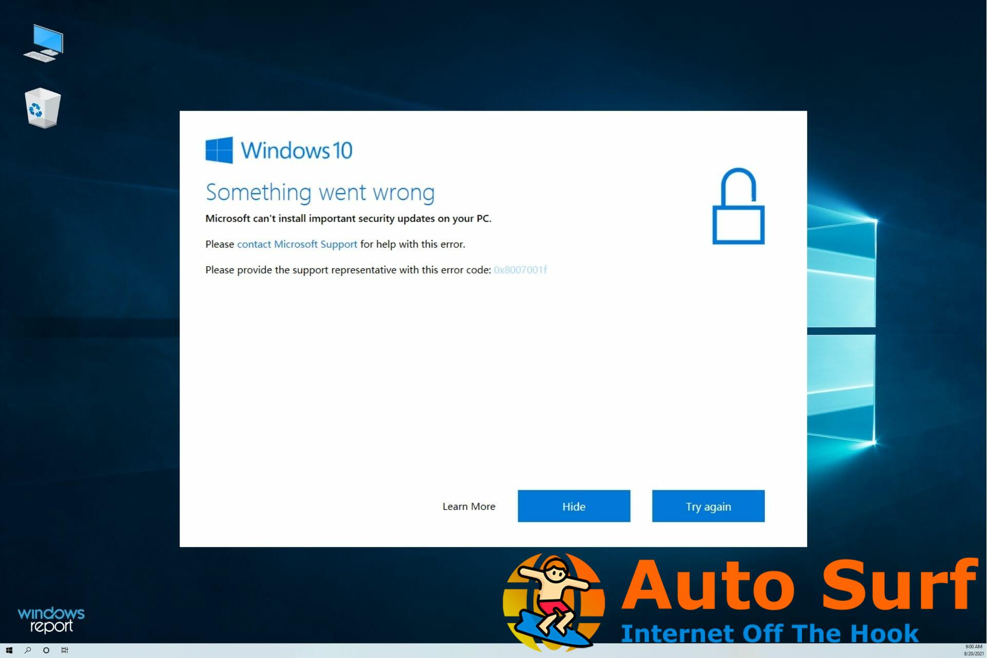 8 formas sencillas de reparar el error de actualización de Windows 0x8007001F