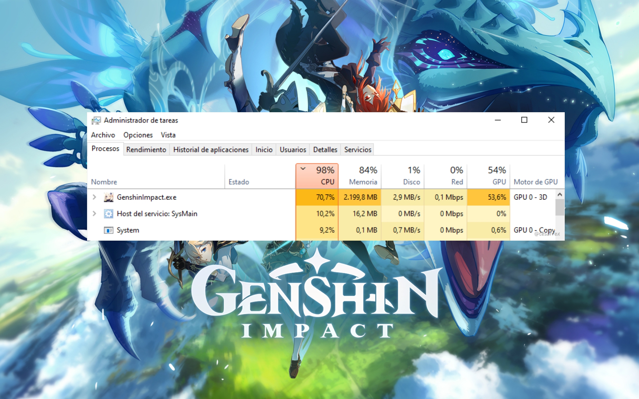 Alto uso de CPU de Genshin Impact: causas y cómo reducirlo