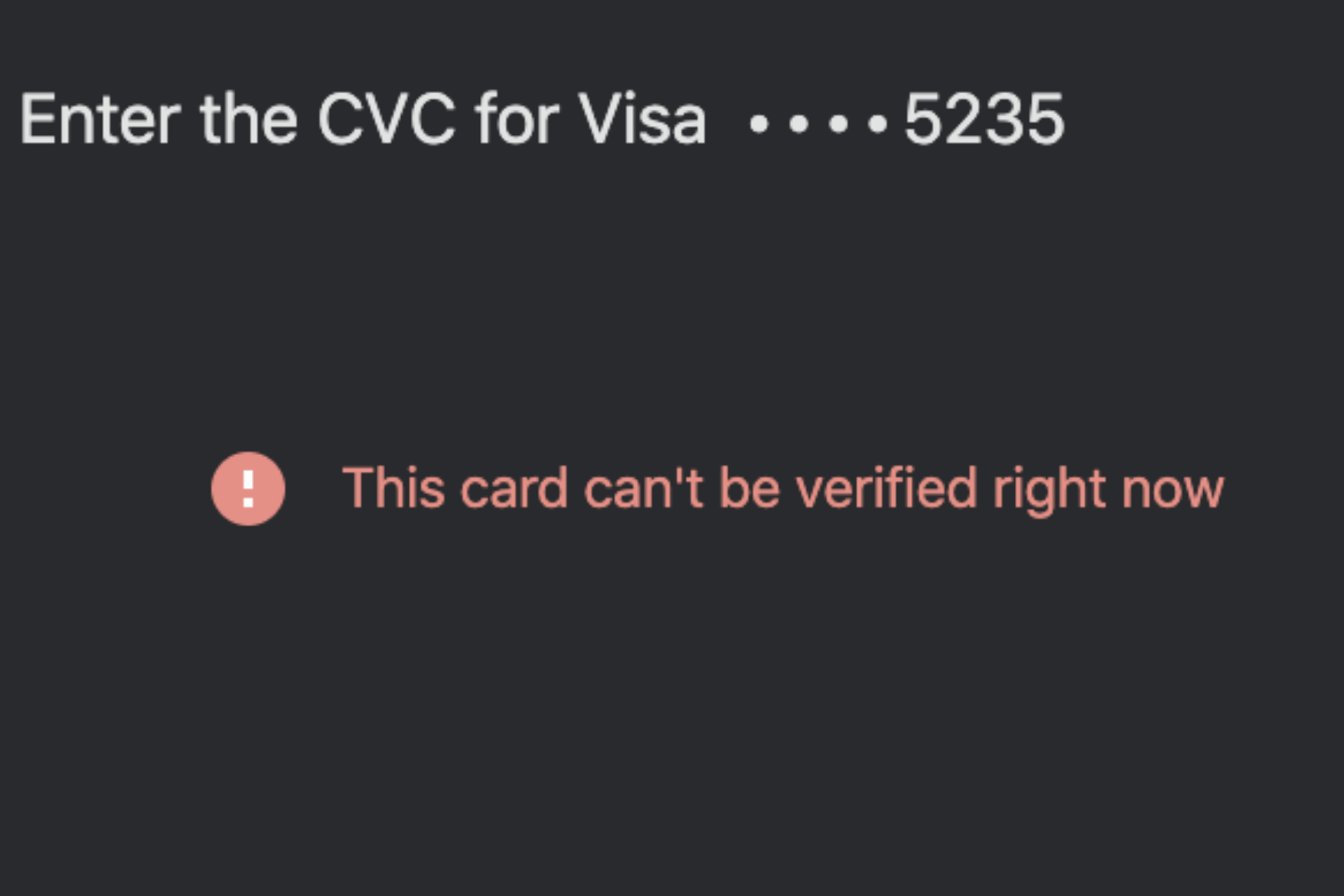 Arreglar esta tarjeta no se puede verificar ahora [Google Pay, Autofill]