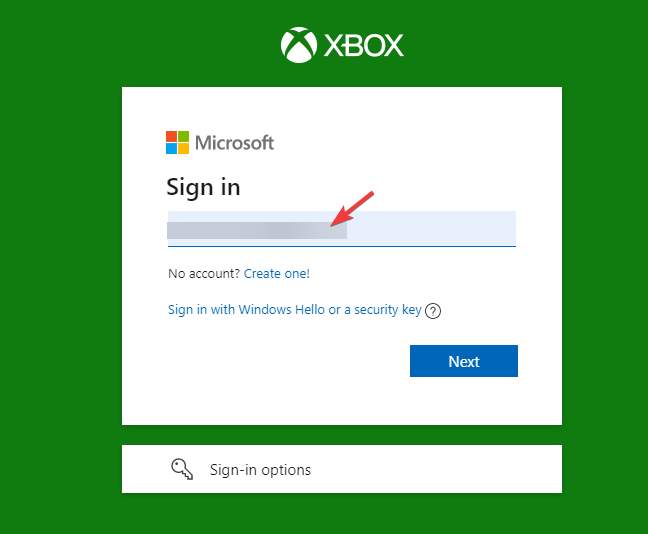 iniciar sesión en Xbox con la cuenta de Microsoft