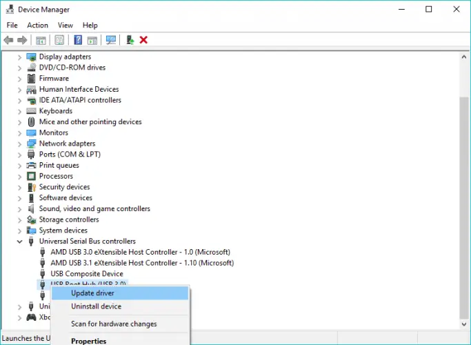 REVISIÓN: error de FALLA DEL DESCRIPTOR DEL DISPOSITIVO USB en Windows 10/11