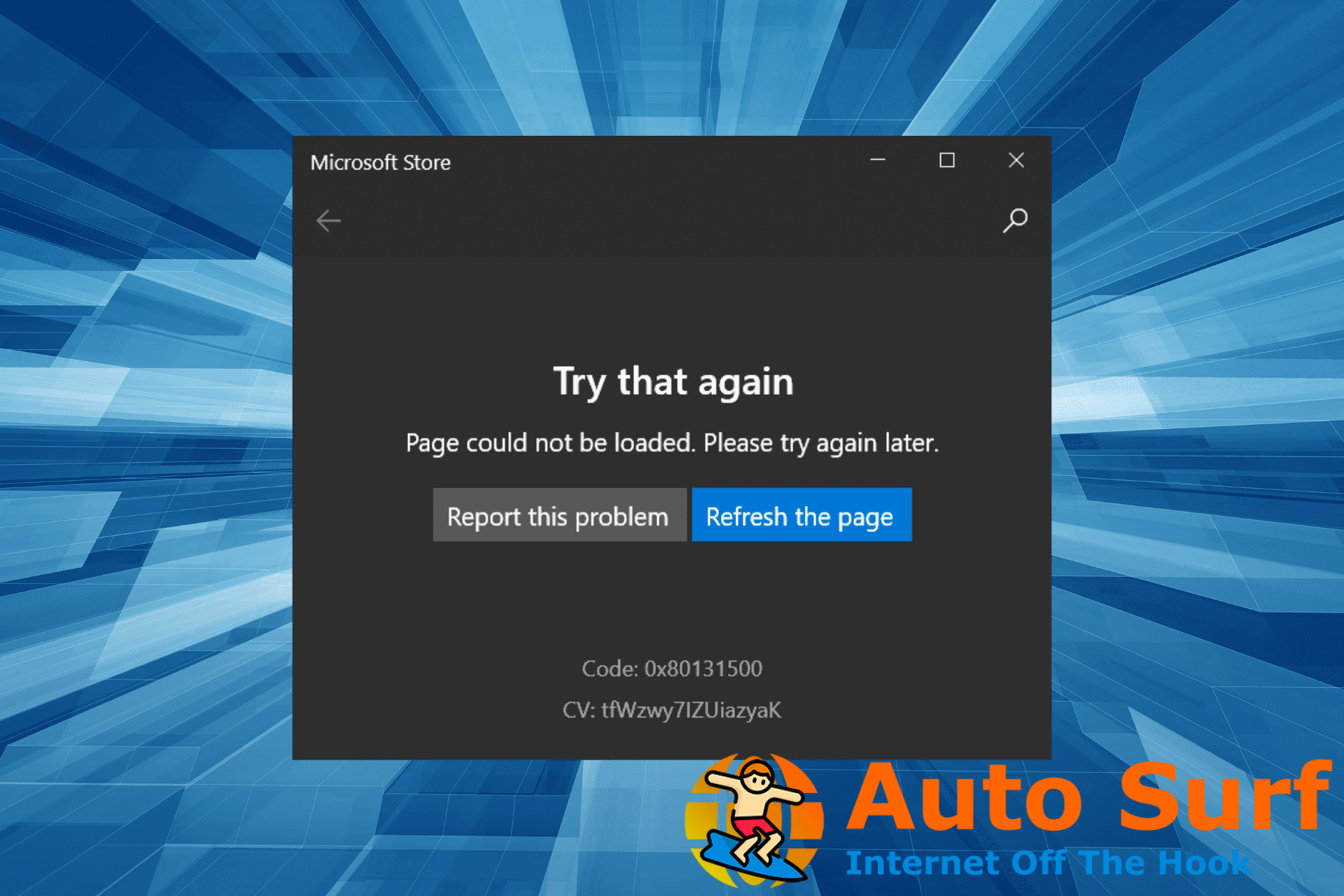 corregir el código de error: 0x80131500 en Microsoft Store