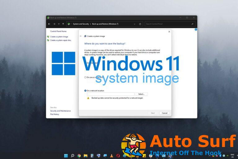 Cómo crear una imagen del sistema en Windows 11