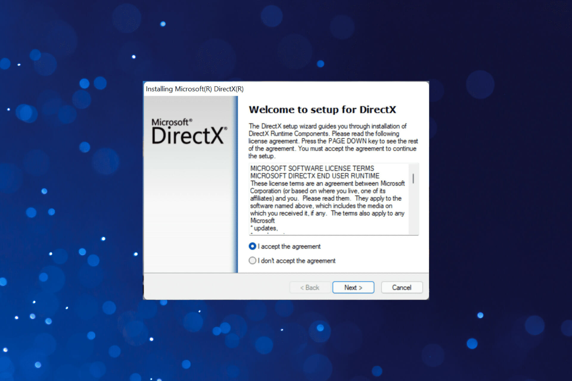 Descargar DirectX 12 en Windows 11