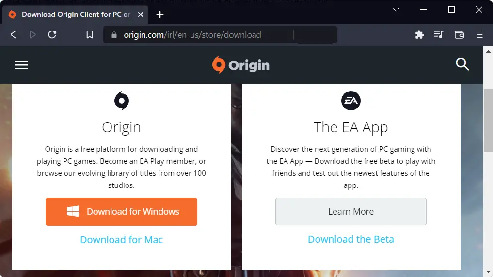 origin-home cómo descargar origin en windows 11