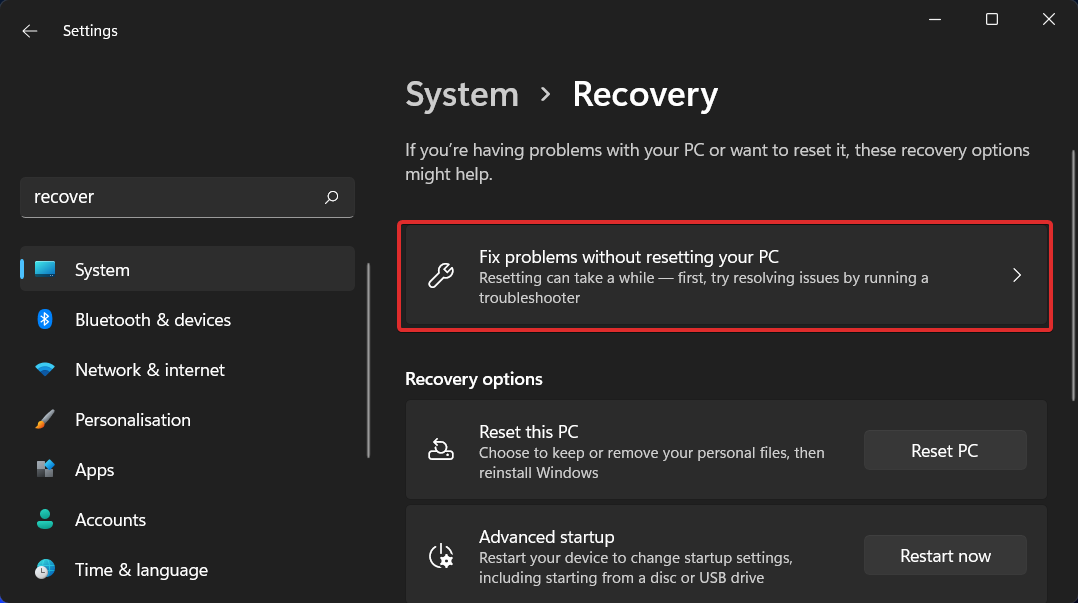 modo recovery como entrar en modo recovery windows 11
