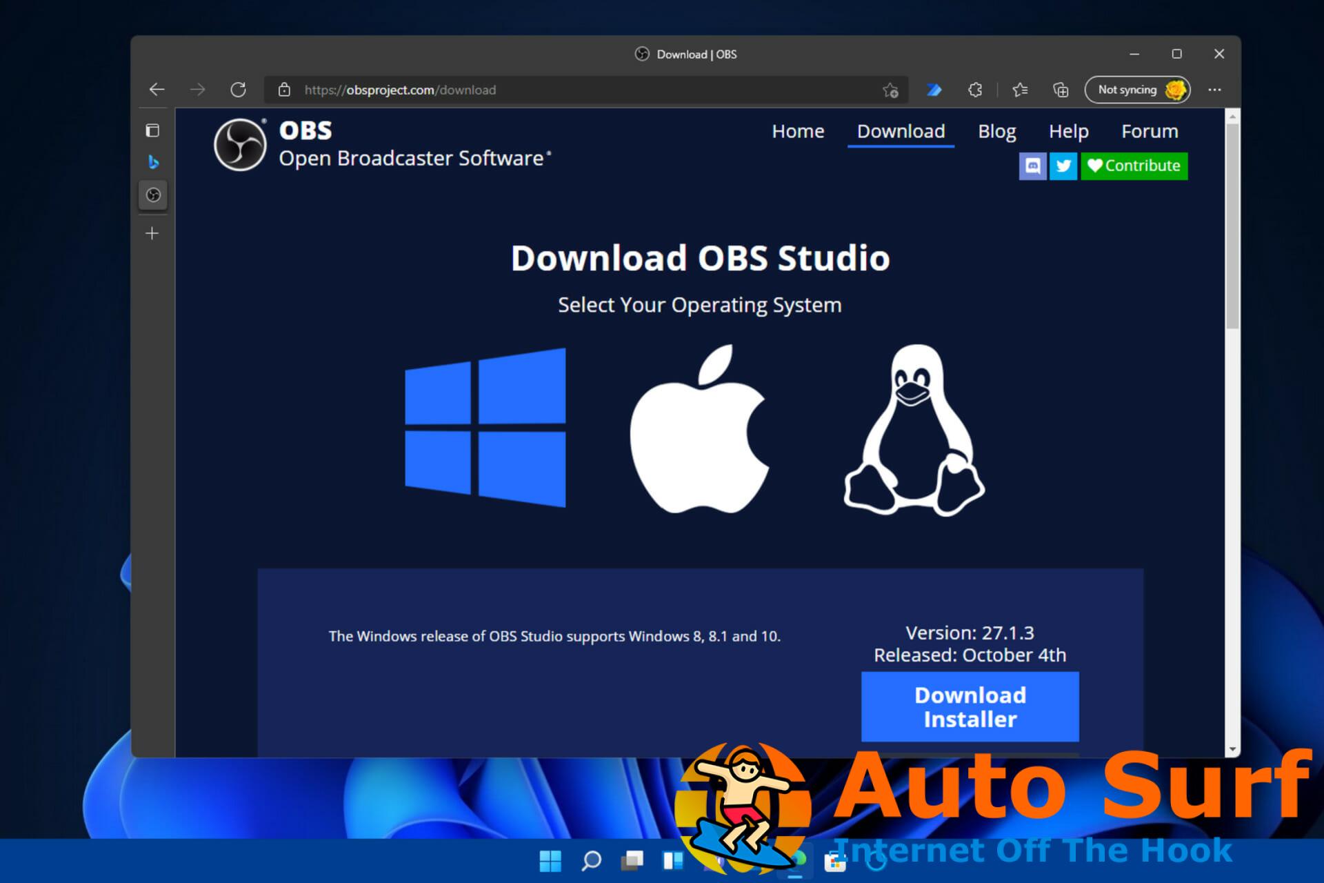 Cómo instalar OBS Studio en Windows 11