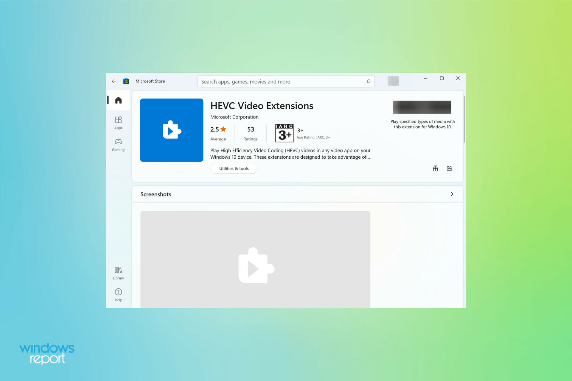 download hevc video extensions for windows 11