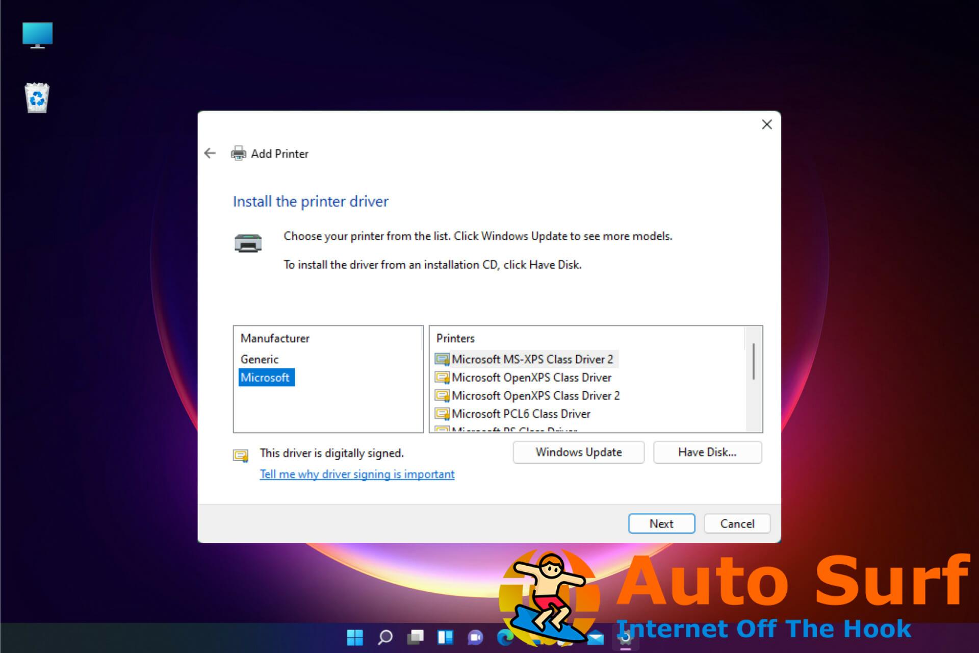 Cómo reparar el controlador de clase IPP de Microsoft que falta en Windows 11