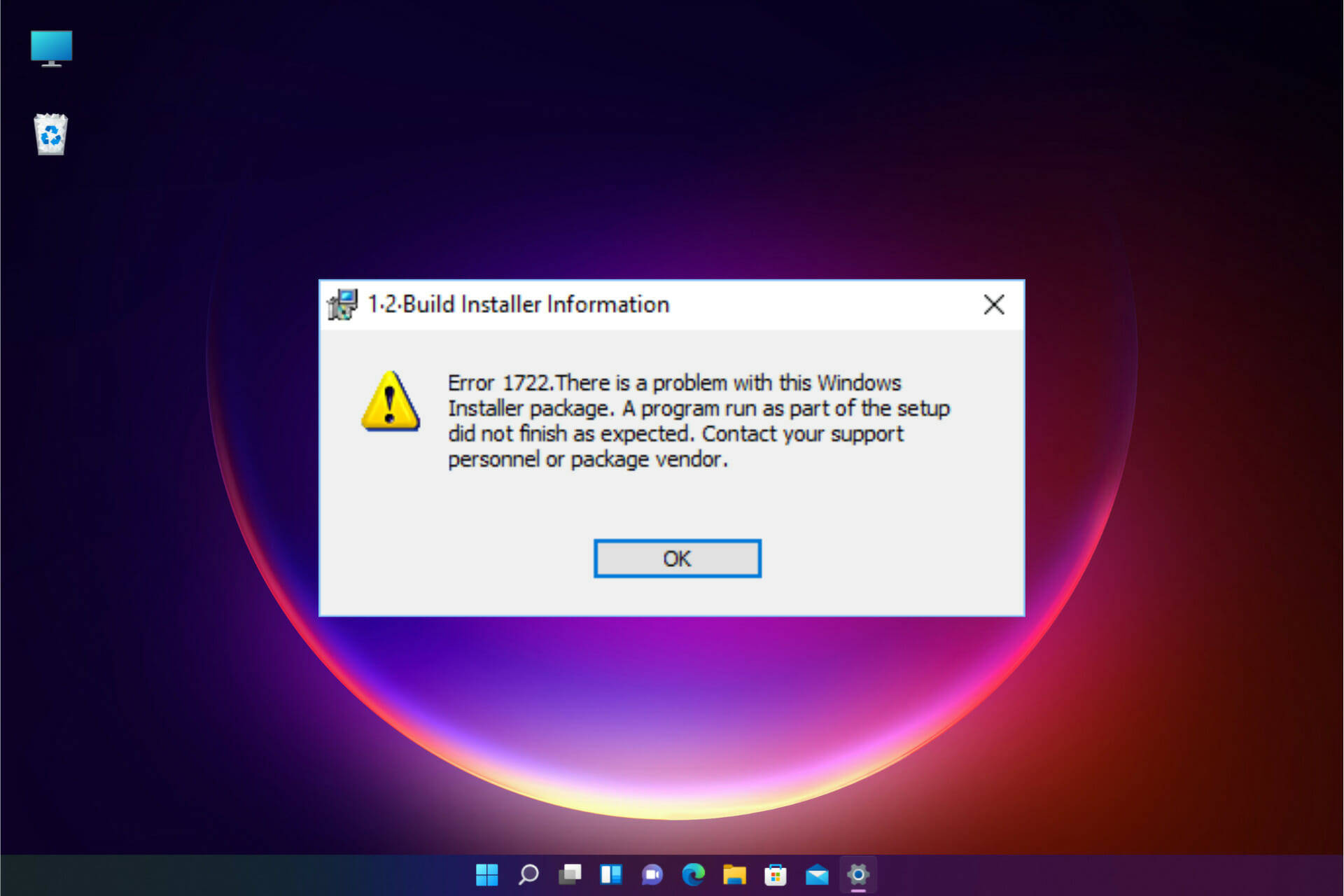 Solucionar error 1722 Windows Installer en Windows 11