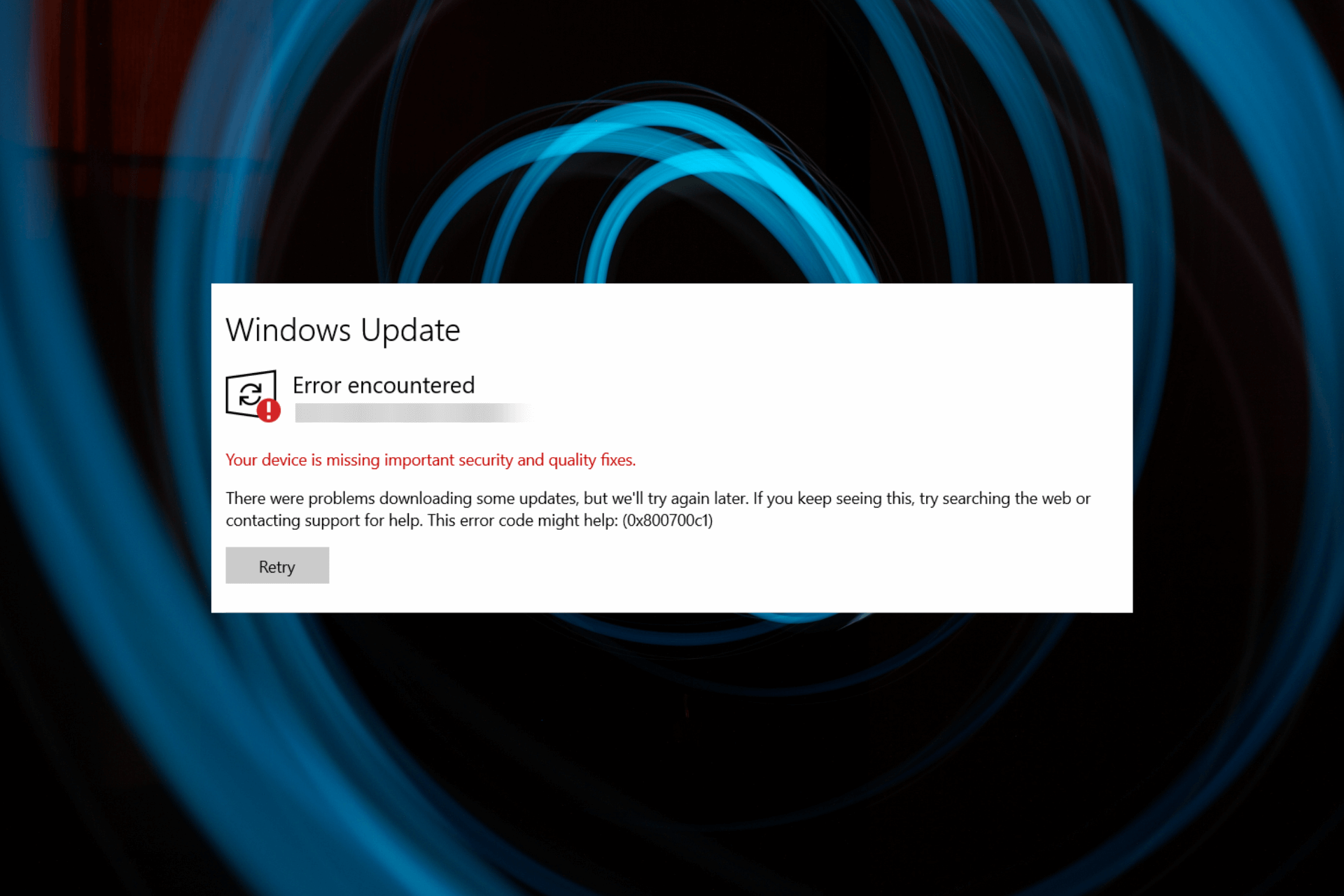 800700c1 Error de actualización de Windows (1)