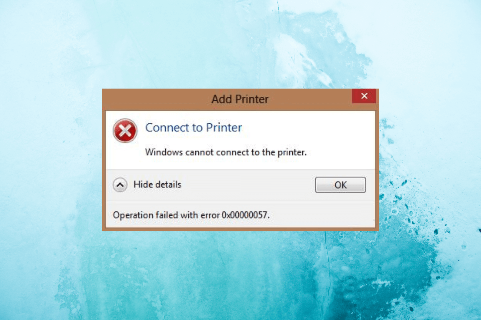 Error de instalación de impresora 0x00000057 (1)
