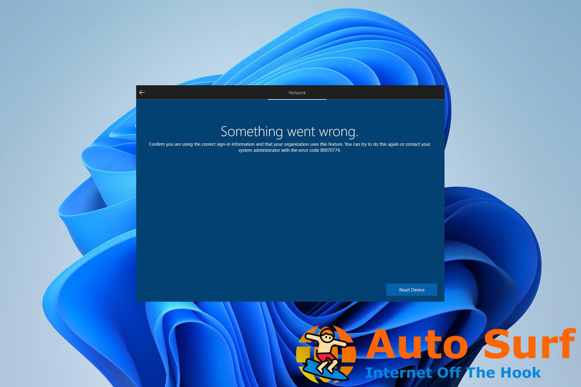 oobesettings error Windows 11